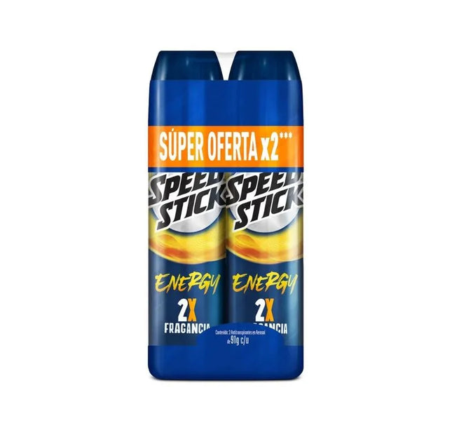 2 Desodorante Mennen Speed Stick Energy Aerosol 91Gr