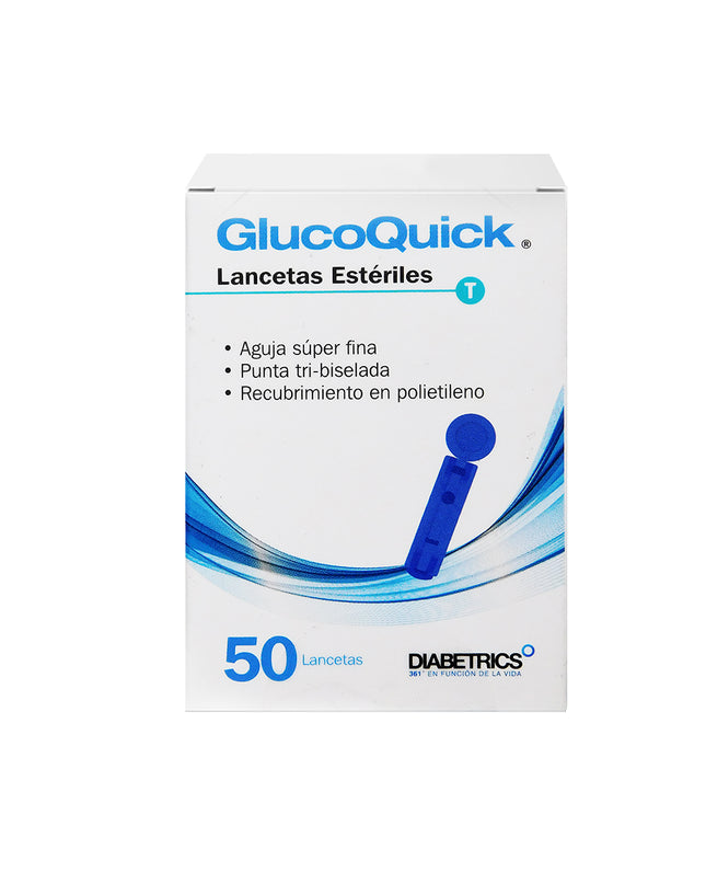 LANCETAS GLUCOQUICK ESTERILES 50 UND
