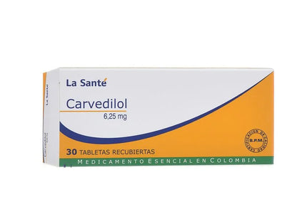 Carvedilol 6.25 Mg 30 Tabletas Ls(P)8918