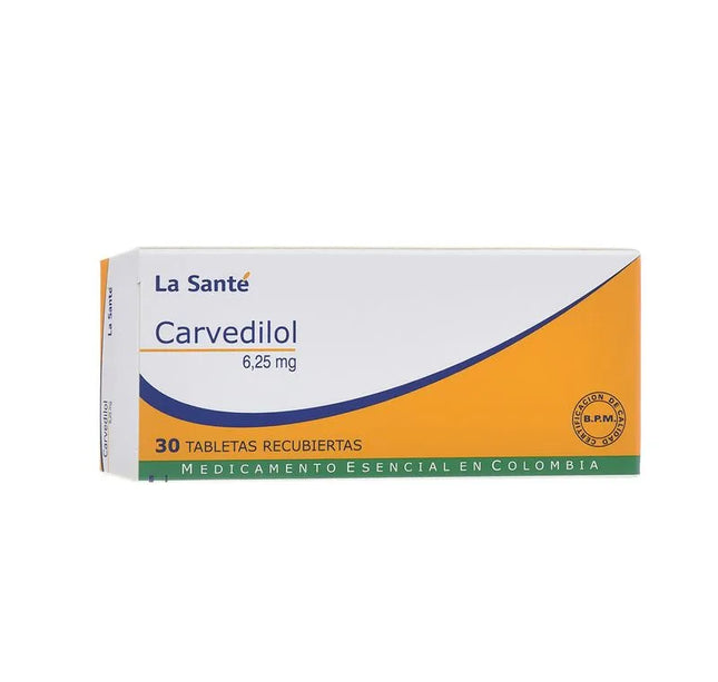Carvedilol 6.25 Mg 30 Tabletas Ls(P)8918