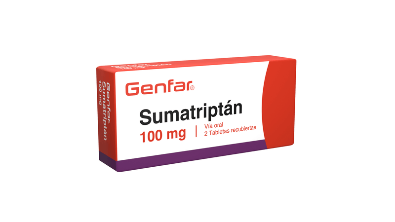 Sumatriptan 100 Mg 2 Tabletas Gf
