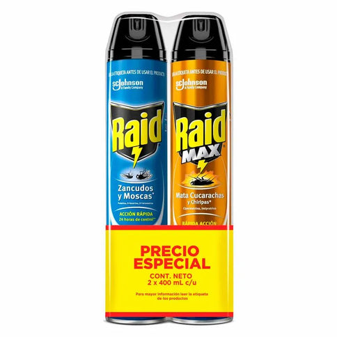 Raid Elimina Voladores 400Ml+Raid Max 400Ml