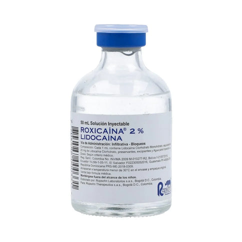 Lidocaina 2% 20 Mg Iny Vial 50 Ml