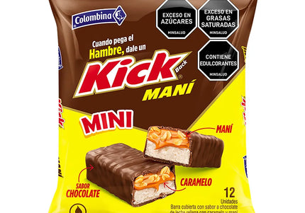 Barra Chocolate Kick Mani 12 Unidades