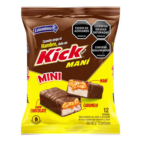 Barra Chocolate Kick Mani 12 Unidades
