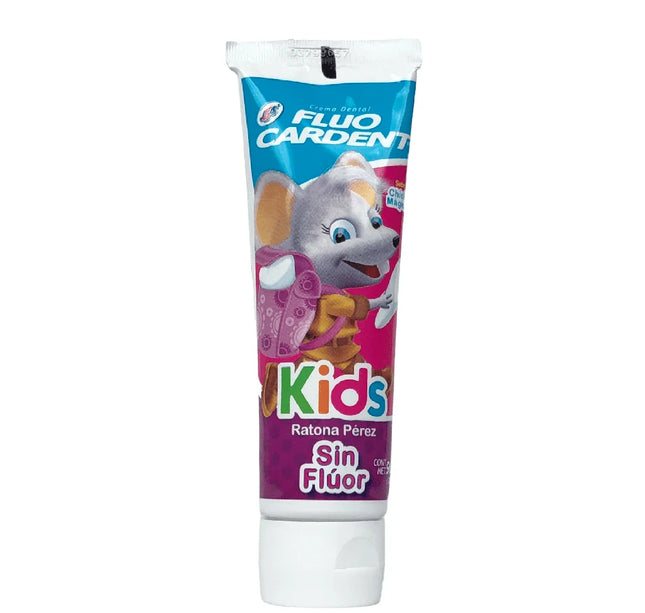 Crema Dental Fluocardent  Kids Sin Flúor Ratona 96 Gr