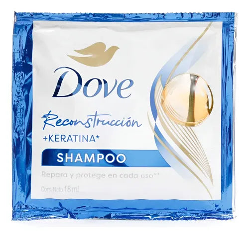 Shampoo Dove Reconstruccion+Keratiina 24 Sobres18Ml