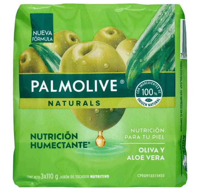3 Jabones Palmolive Oliva Y Aloe Vera 110 Gr