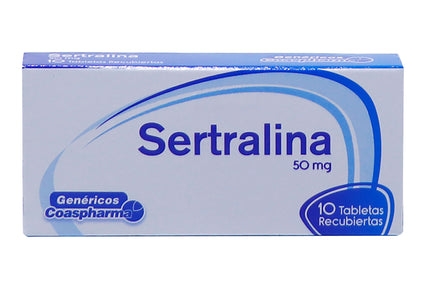 Sertralina 50 Mg 10 Tabletas Coa
