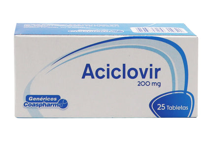 Aciclovir 200 Mg 25 Tabletas Coa