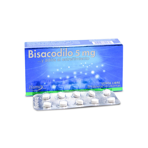 Bisacodilo 5 Mg 10 Tabletas Hp