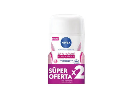 2 Desodorante Nivea Barra Tono Natural 50 G