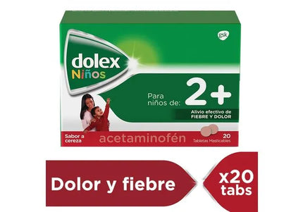 Dolex Pediatrico 20 Tabletas Masticable