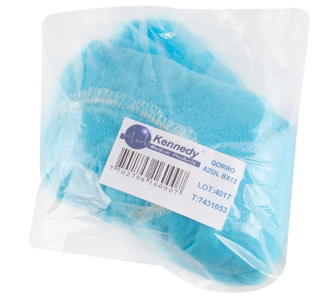 Gorro Desechable Azul Kennedy 12 Unidades