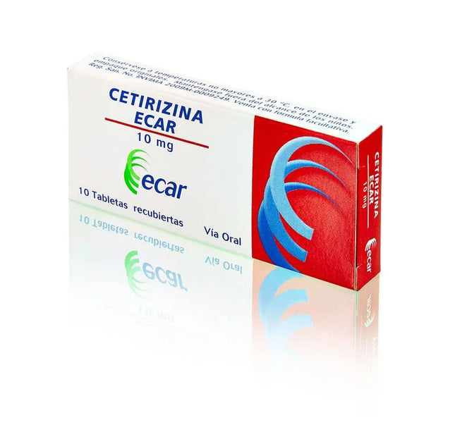 Cetirizina 10 Mg 10 Tabletas Ecar