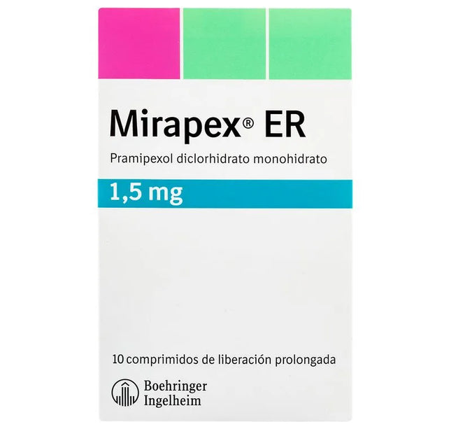 Mirapex Er 1.5 Mg 10 Tabletas