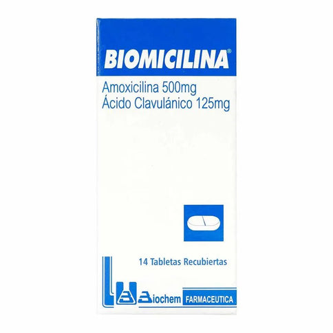 Biomicilina 500Mg/125Mg 14 Tabletas Recubiertas