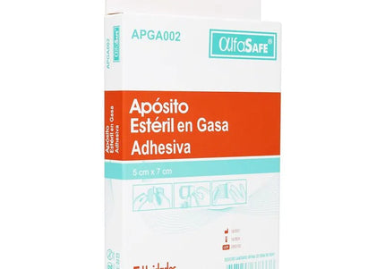 Aposito Esteril Gasa Adhesivo Alfasafe 5 Uds
