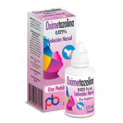 Oximetazolina Hcl Solución Nasal Pediatrico 0.025% 15Ml