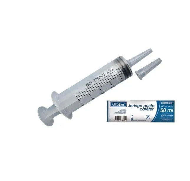 Jeringa Punta Cateter 60 Ml Alfa Safe