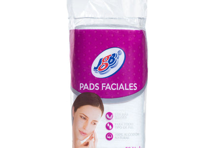Discos Faciales Pads Jgb Algodón 50 Unidades