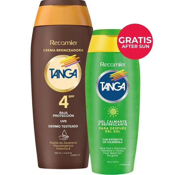 Bronceador Tanga Aceite Spf 4 185Ml + Gel After 130Ml