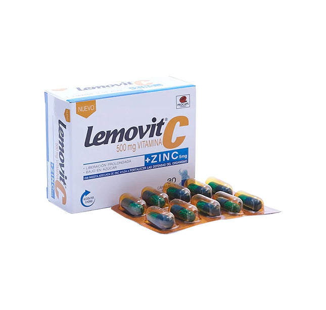 Lemovit C+Zinc 500 Mg 30 Capsulas