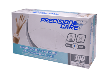 Guante De Vinilo Presicion Care M 100Und