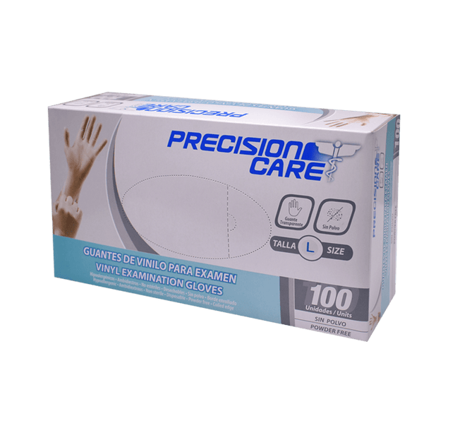 Guante De Vinilo Presicion Care M 100Und