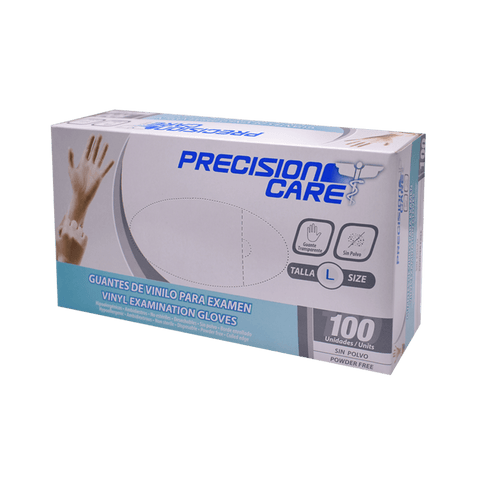 Guante De Vinilo Presicion Care M 100Und