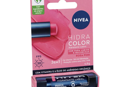 Labial Nivea Hidra Color Rosado