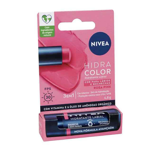 Labial Nivea Hidra Color Rosado