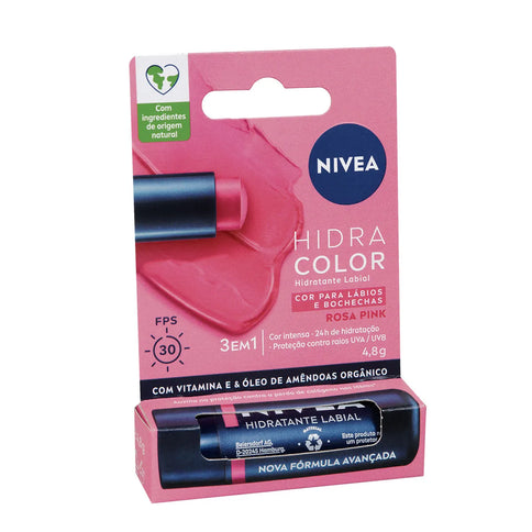 Labial Nivea Hidra Color Rosado