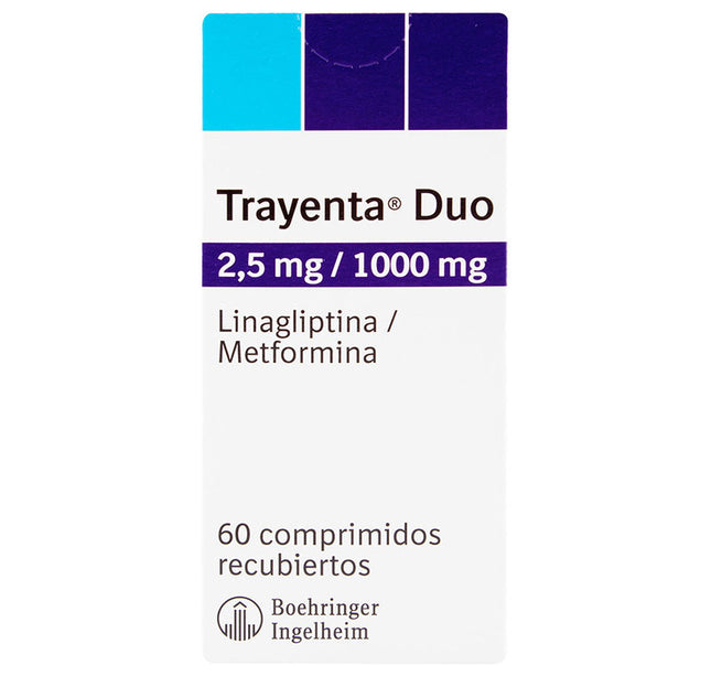 Trayenta Duo 2.5/1.Mg 60 Tabletas