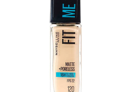 BASE LIQUIDA MAYBELLINE FIT ME MATTE+PORELESS FDN 120CLA.IV