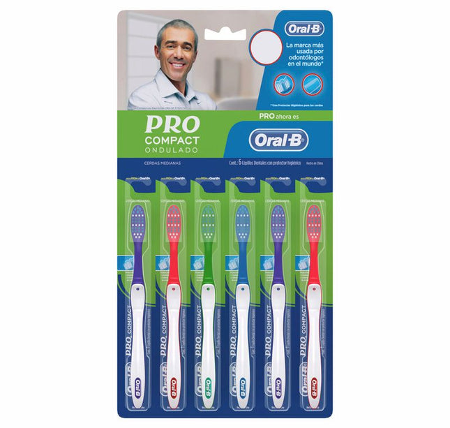 Cepillo Oral-B Pro Comp Ondulados 6 Undulado Mega Pack