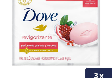 3 Jabones Dove Granada Revigorizante 90 Gr