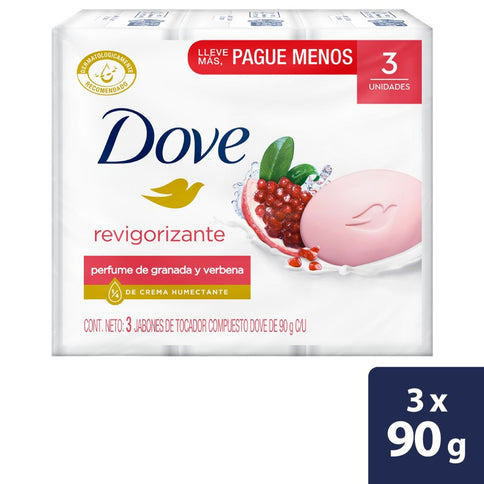 3 Jabones Dove Granada Revigorizante 90 Gr
