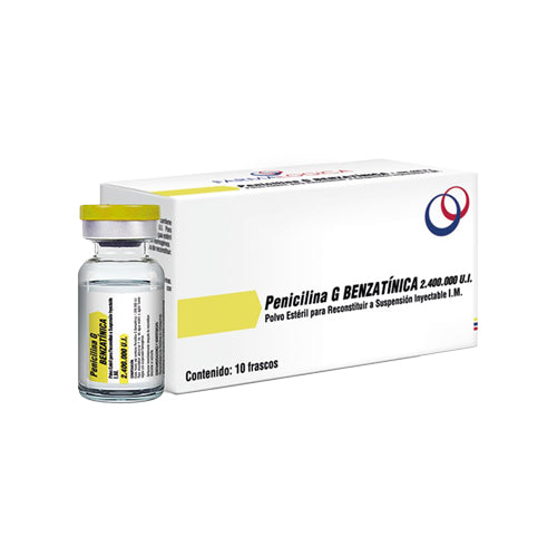 Penicilina G Benzatin.2400Ui 10Amp.Rc