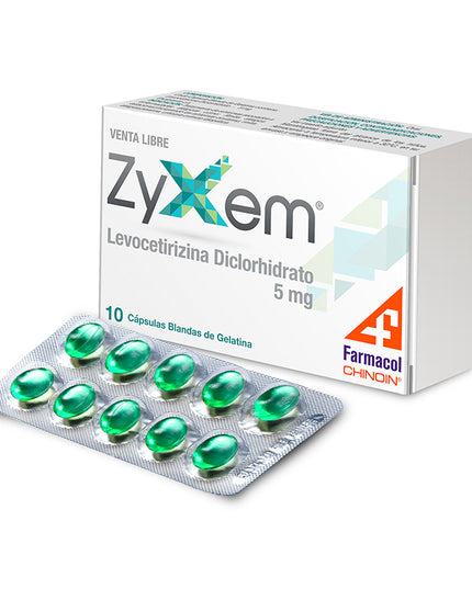 ZYXEM 5MG 10 CAPS BLANDAS