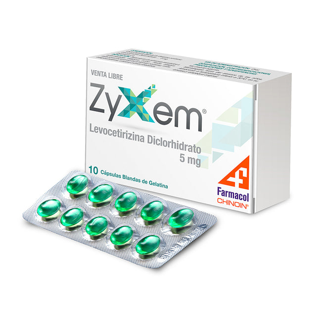 ZYXEM 5MG 10 CAPS BLANDAS