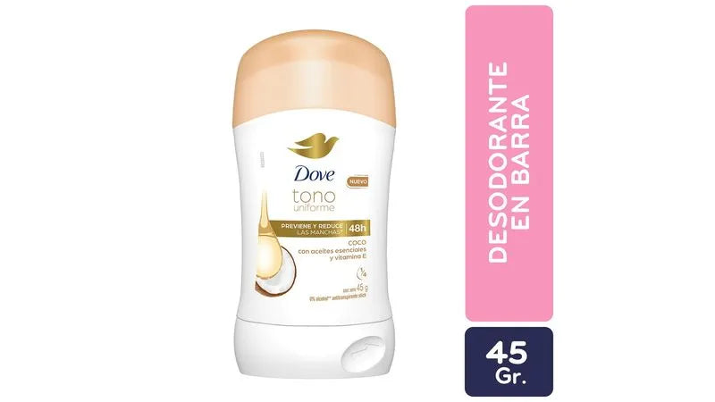 Desodorante Dove Barra Coco Vitamina E 45 Gr
