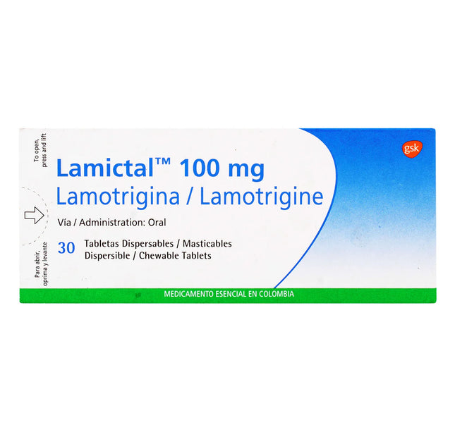 Lamictal Tableta Dispersable 100 Mg 30 Tbs