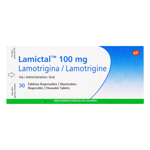 Lamictal Tableta Dispersable 100 Mg 30 Tbs
