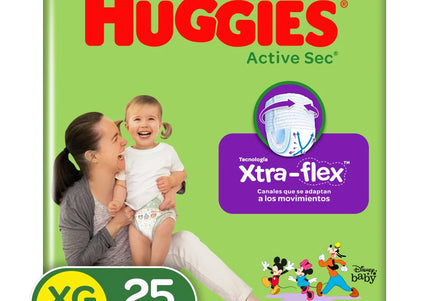 Pañal Pants Huggies Active Sec Etapa 4 Xg 25 Unidades