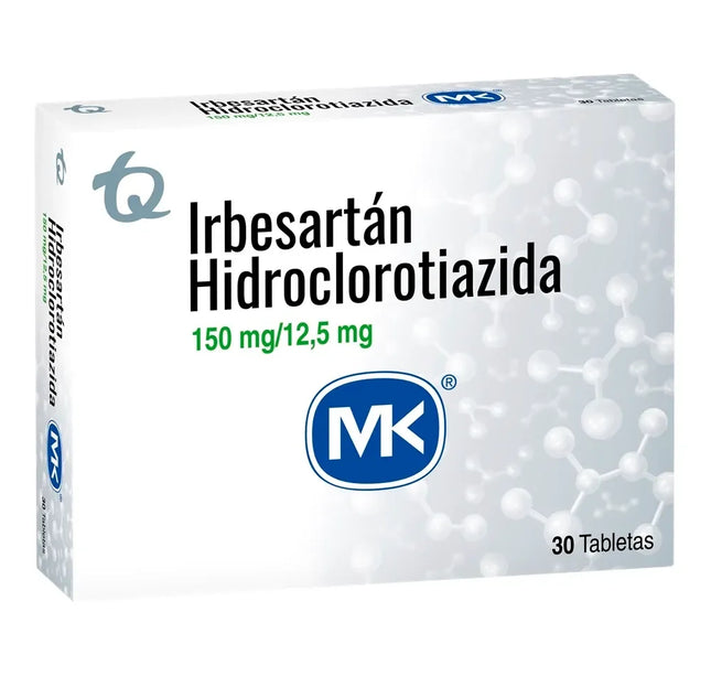 Hidroclorotiazida+Irbesartan (12.5+150)Mg Tabletas Caja X 30 Mk