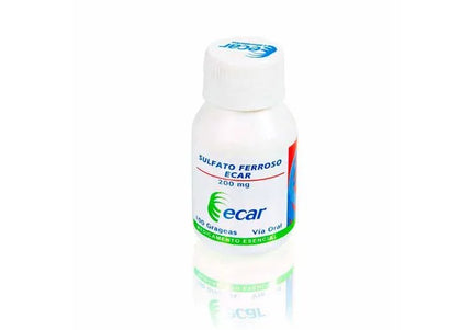 Sulfato Ferroso 200 Mg 100 Grageas Ecar
