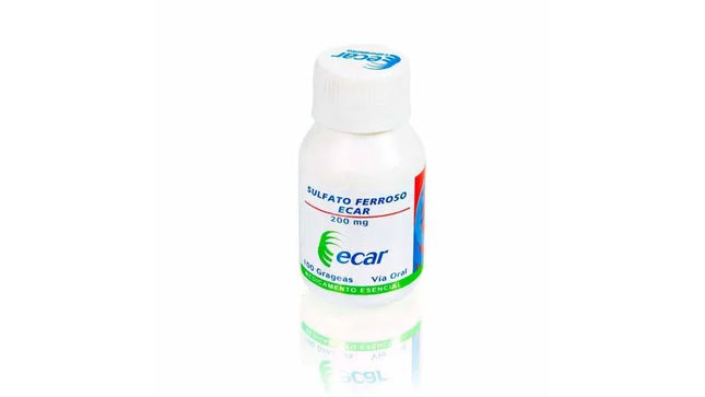 Sulfato Ferroso 200 Mg 100 Grageas Ecar