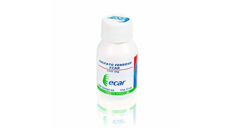 Sulfato Ferroso 200 Mg 100 Grageas Ecar
