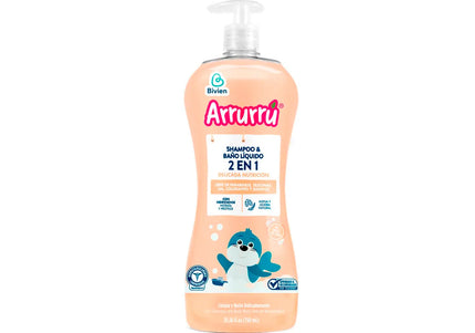 Champoo Y Bano Liquido 2 En 1 Arruru Nutrición 750Ml